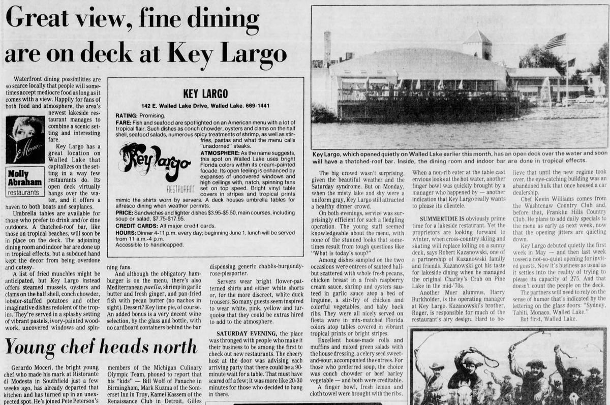Dick Morris Chevrolet (Walled Lake Chrysler Plymouth) - Fri May 22 1987 Article On Key Largo